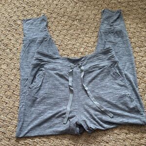 Gray Jogger Pants with Drawstring